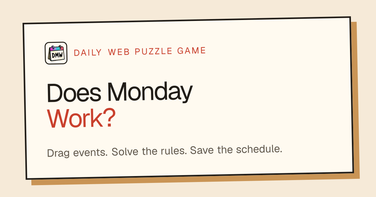 Archive now live in Does Monday Work
